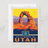We zijn verhuisd naar Utah Uitnodiging Briefkaart (Voorkant / Achterkant)