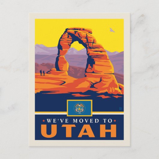 We zijn verhuisd naar Utah Uitnodiging Briefkaart (Voorkant)