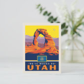 We zijn verhuisd naar Utah Uitnodiging Briefkaart (Staand voorkant)