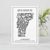 We zijn verhuisd naar Vermont State Floral Mandala Aankondiging (Staand voorkant)