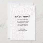 We zijn verhuisd naar Vermont State Floral Mandala Aankondiging (Achterkant)