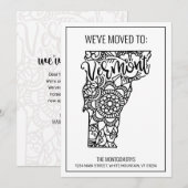 We zijn verhuisd naar Vermont State Floral Mandala Aankondiging (Voorkant / Achterkant)