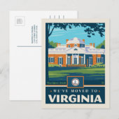 We zijn verhuisd naar Virginia Uitnodiging Briefkaart (Voorkant / Achterkant)