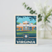 We zijn verhuisd naar Virginia Uitnodiging Briefkaart (Staand voorkant)