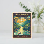 We zijn verhuisd naar West Virginia | BRIEFKAART (Staand voorkant)