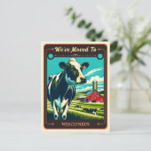 We zijn verhuisd naar Wisconsin |  BRIEFKAART (Staand voorkant)