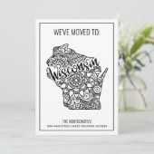 We zijn verhuisd naar Wisconsin State Floral Manda Aankondiging (Staand voorkant)