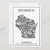 We zijn verhuisd naar Wisconsin State Floral Manda Aankondiging (Voorkant / Achterkant)