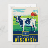 We zijn verhuisd naar Wisconsin Uitnodiging Briefkaart (Voorkant / Achterkant)