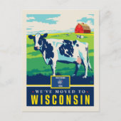 We zijn verhuisd naar Wisconsin Uitnodiging Briefkaart (Voorkant)