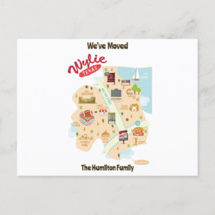 We zijn verhuisd naar Wylie Texas Briefkaart