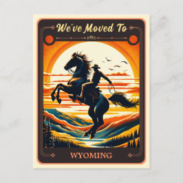 We zijn verhuisd naar Wyoming | BRIEFKAART