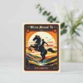 We zijn verhuisd naar Wyoming |  BRIEFKAART (Staand voorkant)