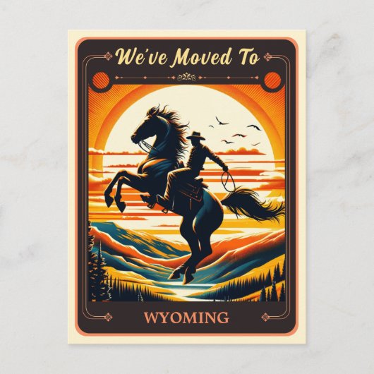 We zijn verhuisd naar Wyoming |  BRIEFKAART (Voorkant)
