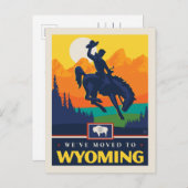 We zijn verhuisd naar Wyoming Uitnodiging Briefkaart (Voorkant / Achterkant)