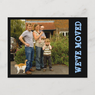 We zijn verhuisd. New Home Photo Briefkaart
