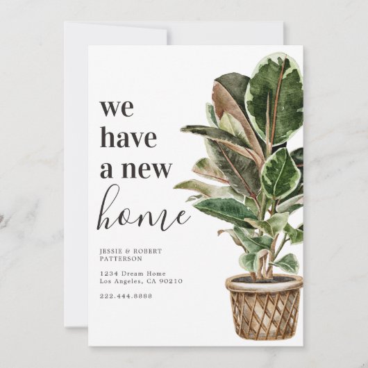 We zijn verhuisd! Nieuw adres Aankondiging (Voorkant)