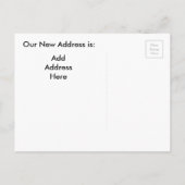 We zijn verhuisd! Nieuw adres Aankondiging kat in  (Achterkant)