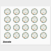 We Zijn Verhuisd Nieuw Adres Chic Zeekust Strandhu Ronde Sticker (Vel)