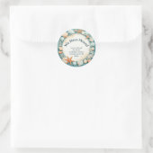 We Zijn Verhuisd Nieuw Adres Chic Zeekust Strandhu Ronde Sticker (Tas)