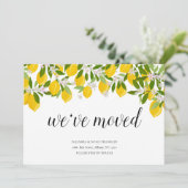 We Zijn Verhuisd Nieuw Adres Citroenen Bloeien Aankondiging (Staand voorkant)