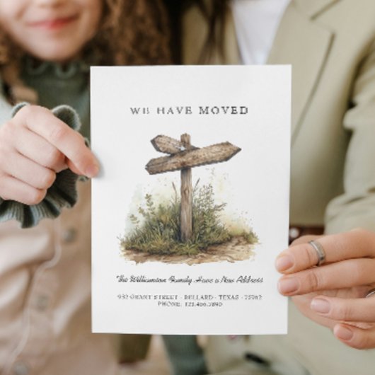 We zijn verhuisd - Nieuw Adres I Wegwijzer Aankondiging