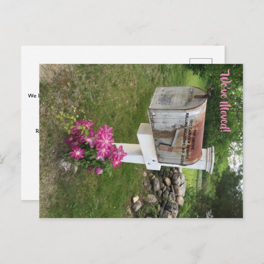 We zijn verhuisd Nieuw adres kaart (Voorkant / Achterkant)