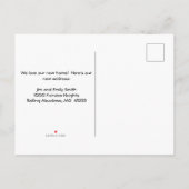 We zijn verhuisd Nieuw adres kaart (Achterkant)