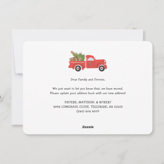 We zijn verhuisd Nieuw adres Kerst verhuizing Feestdagenkaart (Achterkant)