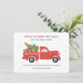 We zijn verhuisd Nieuw adres Kerstverhuizing Feestdagenkaart (Staand voorkant)