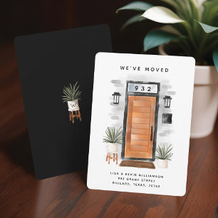 We zijn verhuisd - nieuw adres Mid Century Door Aankondiging