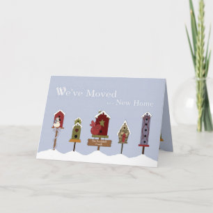 We zijn verhuisd / Nieuw adres Vogelhuizen & Sneeu Aankondiging