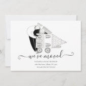 We Zijn Verhuisd Nieuw Adres Zwart En Wit Aankondiging (Voorkant)