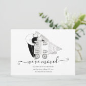 We Zijn Verhuisd Nieuw Adres Zwart En Wit Aankondiging (Staand voorkant)