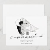 We Zijn Verhuisd Nieuw Adres Zwart En Wit Aankondiging (Voorkant / Achterkant)