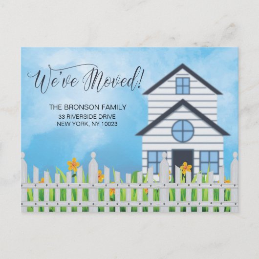 We zijn verhuisd! Nieuw Home Aankondiging Briefkaa (Voorkant)