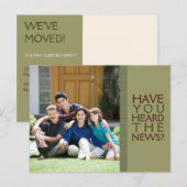 We zijn verhuisd! Nieuw Home Foto Briefkaart (Voorkant / Achterkant)