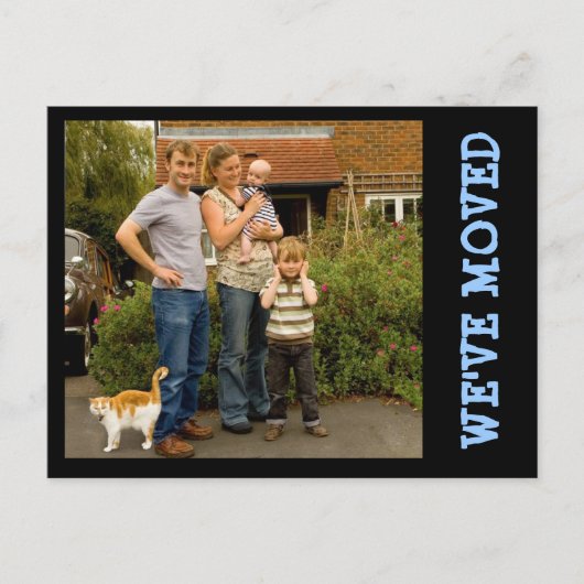 We zijn verhuisd! Nieuw Home Foto Briefkaart (Voorkant)