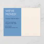 We zijn verhuisd! Nieuw Home Foto Briefkaart in Bl (Achterkant)