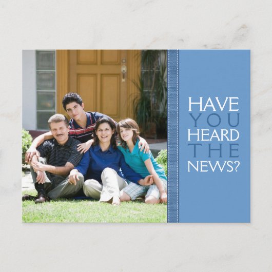 We zijn verhuisd! Nieuw Home Foto Briefkaart in Bl (Voorkant)