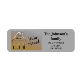 We zijn verhuisd, nieuw huis, etiket