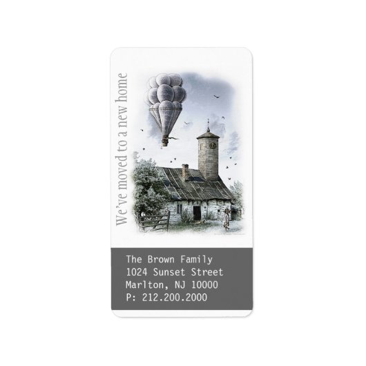 We zijn verhuisd. Nieuw startpunt | Aankondigingsa Etiket (Voorkant)