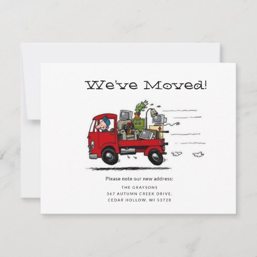 We zijn verhuisd! Nieuw thuis Aankondiging (Voorkant)