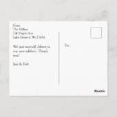 We Zijn Verhuisd | Nieuw Thuis | Nieuw Adres Briefkaart (Achterkant)