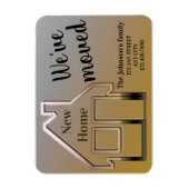 We zijn verhuisd, nieuw thuis, simpele aankondigin magneet (Verticaal)