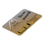 We zijn verhuisd, nieuw thuis, simpele aankondigin magneet (Linkerzijde)