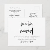 We zijn verhuisd, Nieuwe Aankondiging Adres, Moder Briefkaart (Voorkant / Achterkant)