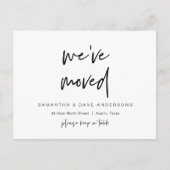 We zijn verhuisd, Nieuwe Aankondiging Adres, Moder Briefkaart (Voorkant)