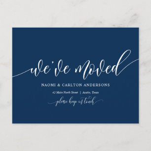 We zijn verhuisd, nieuwe aankondiging van het huis briefkaart