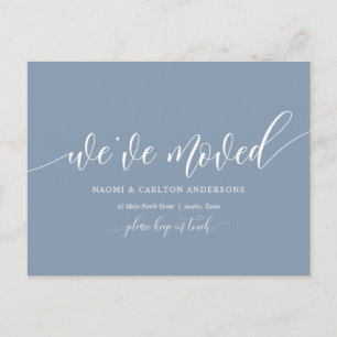 We zijn verhuisd, nieuwe aankondiging van het huis briefkaart